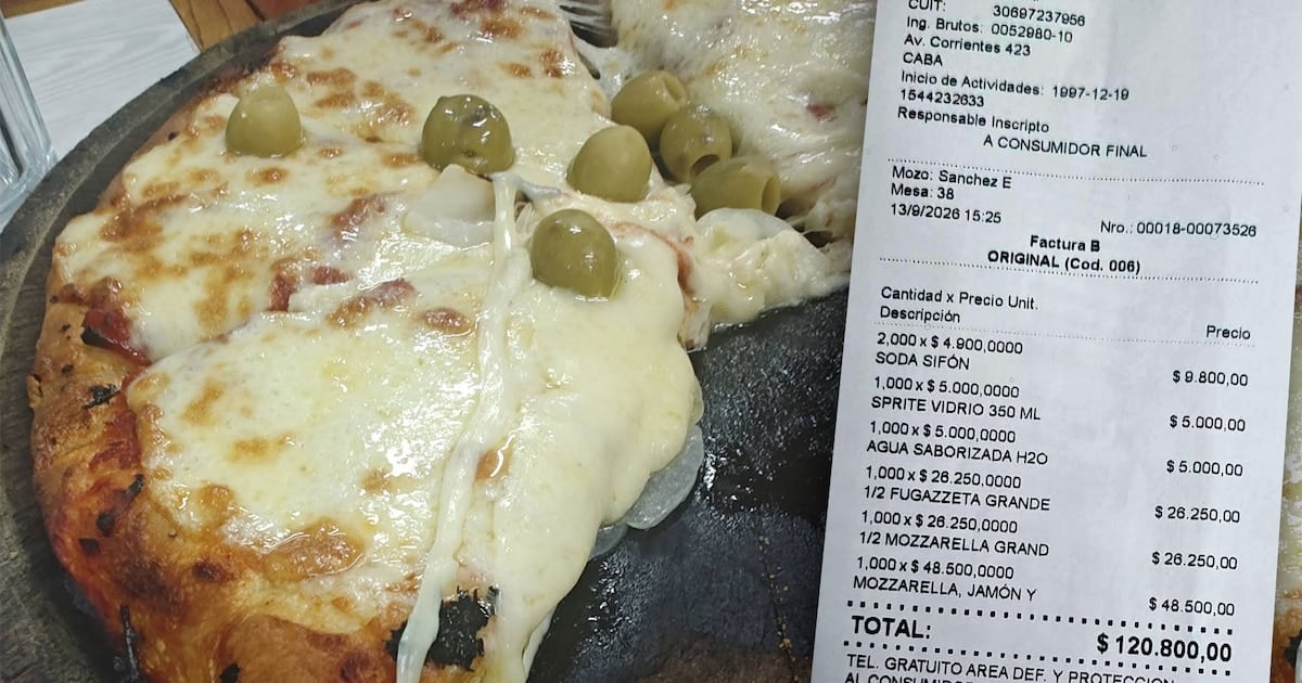 Una cuenta de casi $121.000: cuánto cuesta hoy una salida a comer pizza en El Cuartito