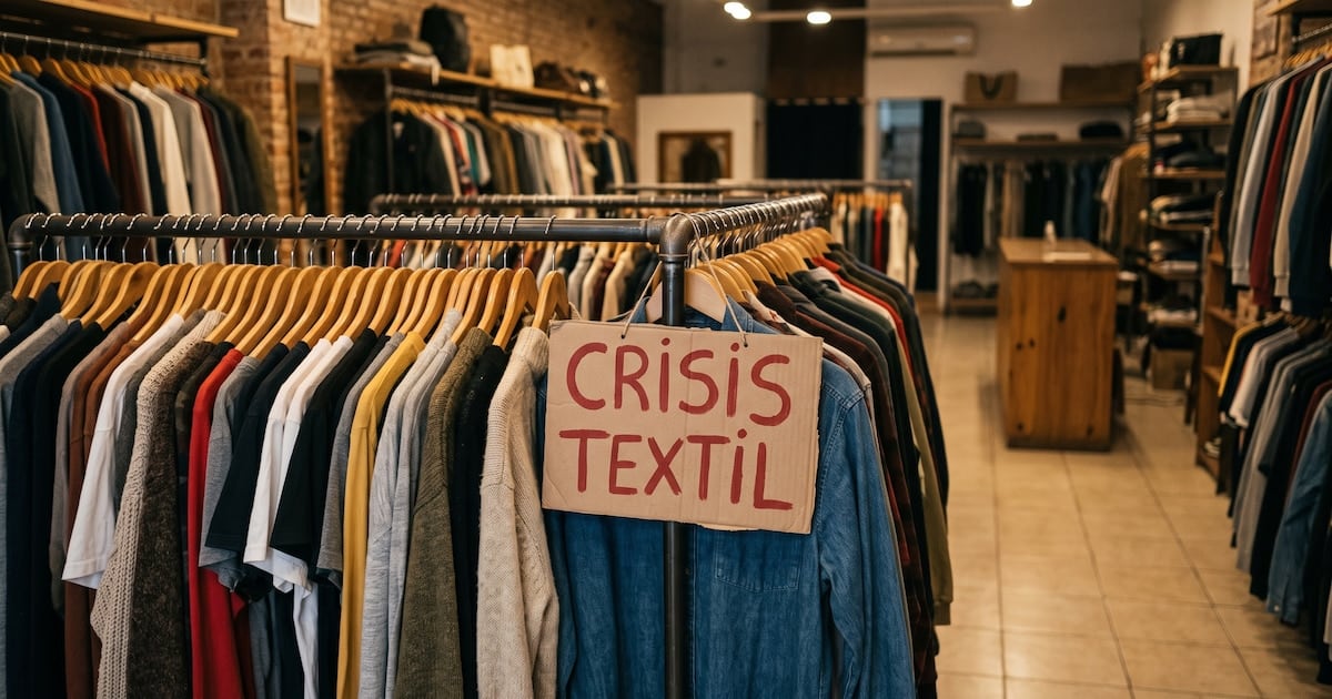 La industria textil acumula una contracción de 22,6% y suma más de 28.000 puestos de trabajo menos desde 2023