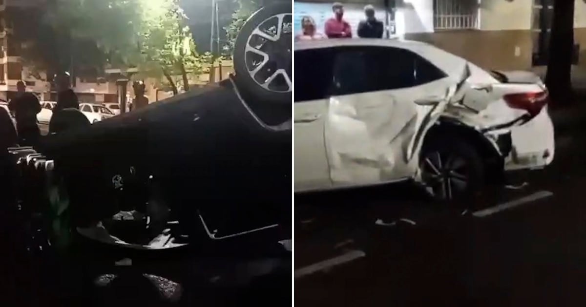 Una conductora con 1,79 gramos de alcohol volcó en Alberdi y Curapaligüe y dejó cinco heridos