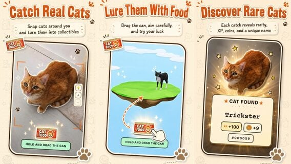 CatchCat convierte la búsqueda de gatos callejeros en una colección digital